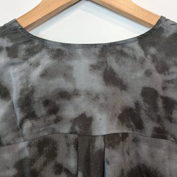 Rails Blouse Women's Large Slate Hillary Crossover Snap Tie-Dye Long Sleeve Top - Picture 12 of 16